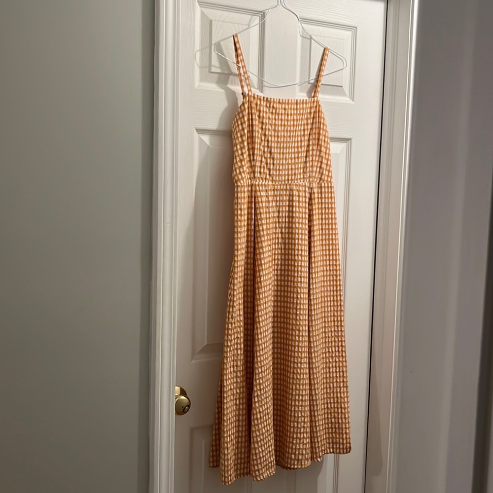 GAP gingham midi dress